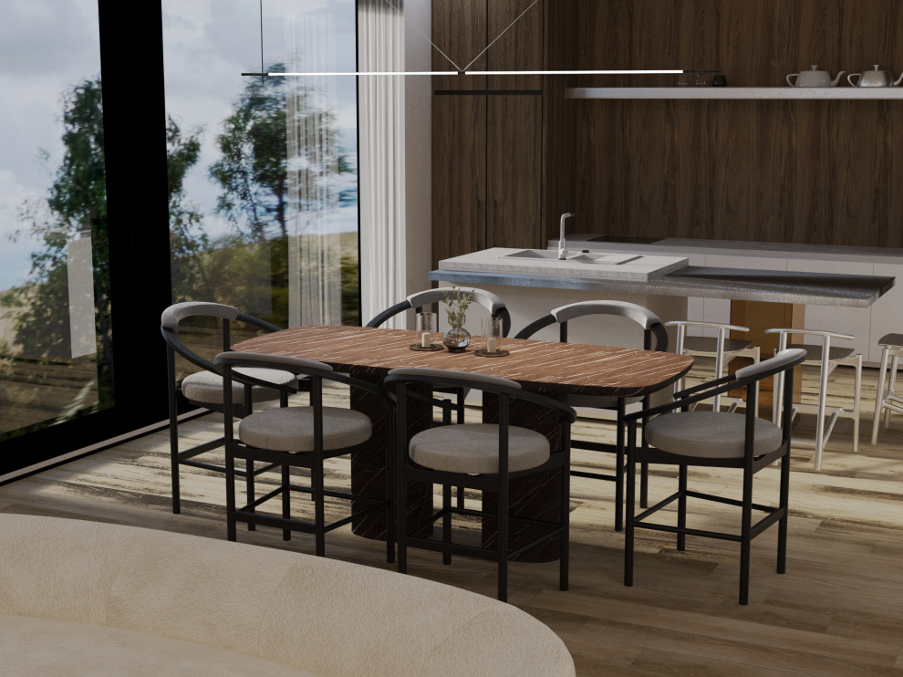 Визуализация кухни-гостиной в 3d Max