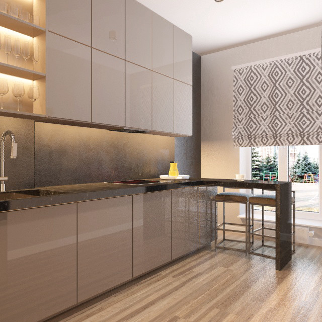 Таунхаус с черными акцентами