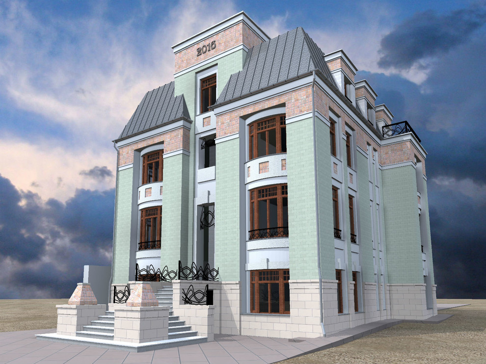 Дизайн-проект фасада родового гнезда в стиле Модерн