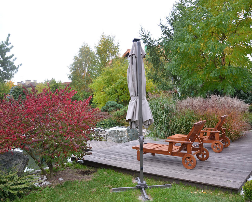 Ландшафтный сад с прудом в КП "Европа"