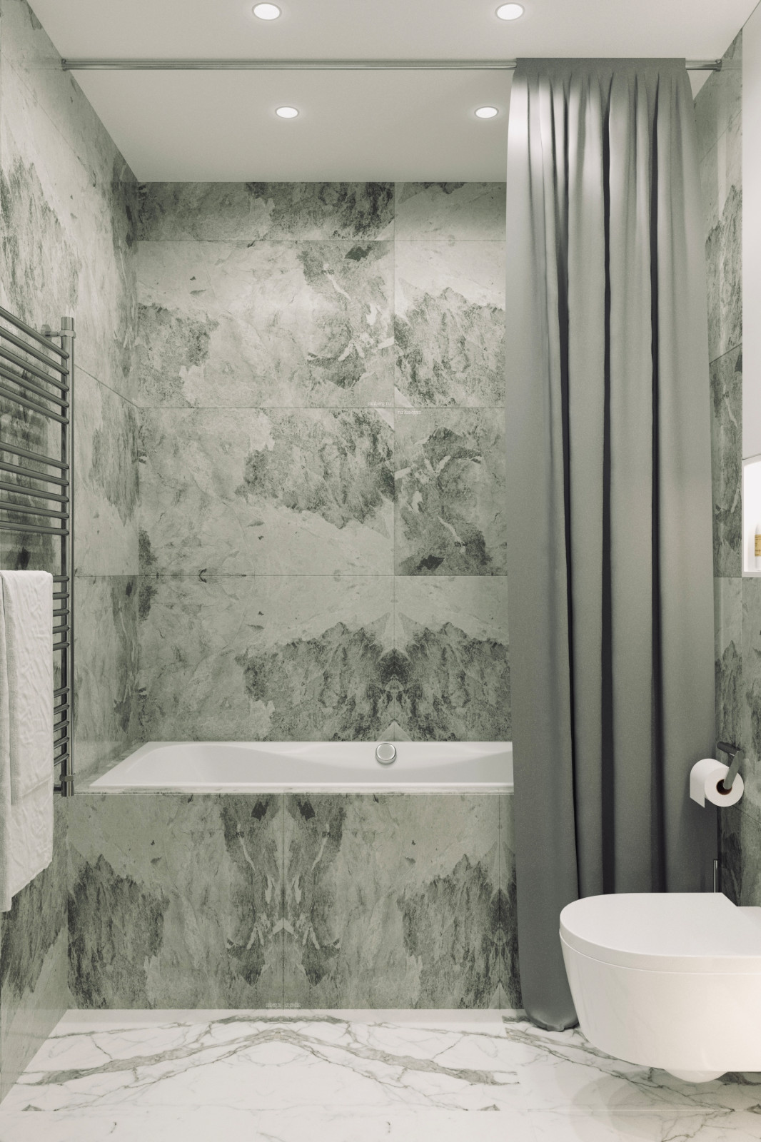 Стильный интерьер в серых тонах