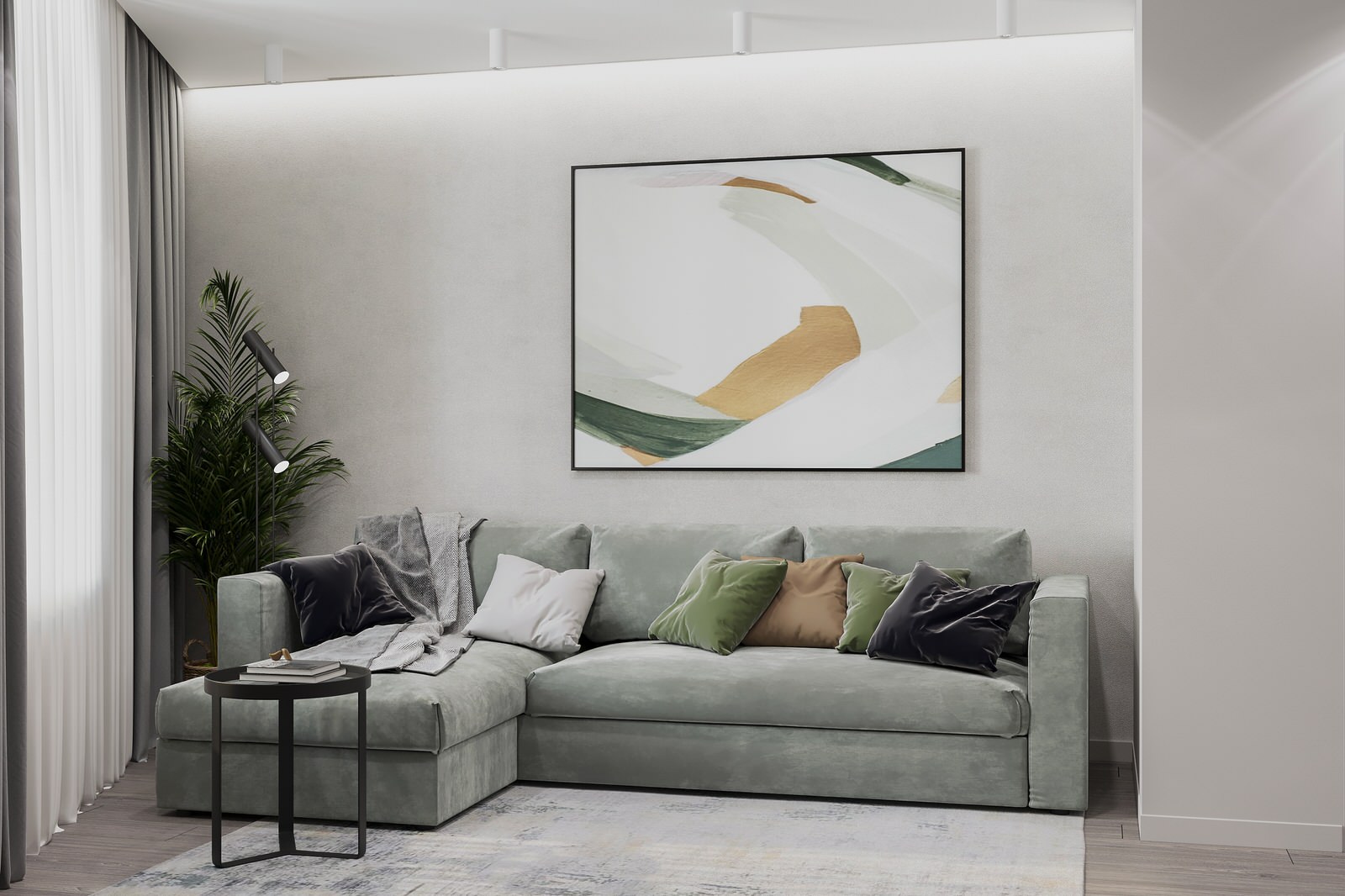 Маленькая гостиная с гардеробной