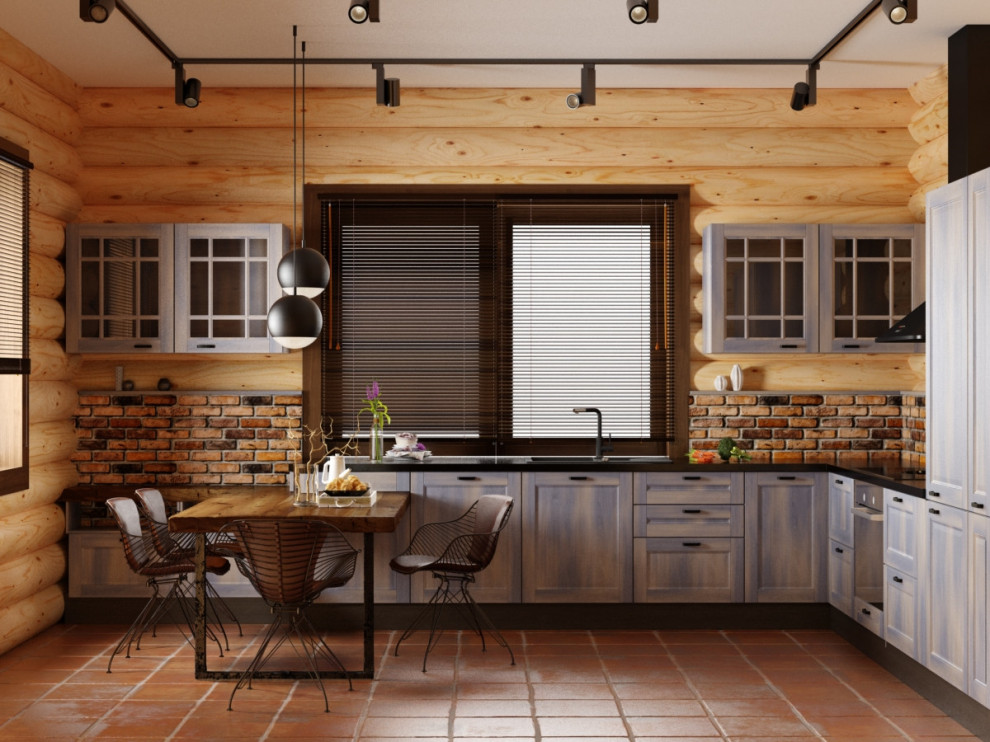 Деревянный дом с современным интерьером