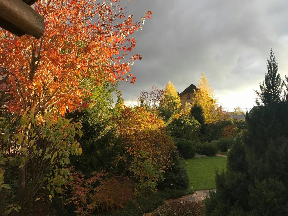 Ландшафт в пейзажном стиле с плавательным прудом 12 соток