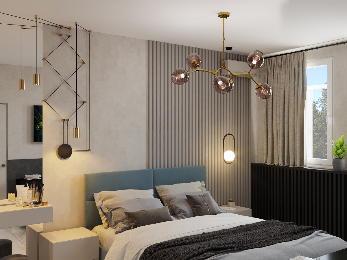 Спальня с выходом в гардероб