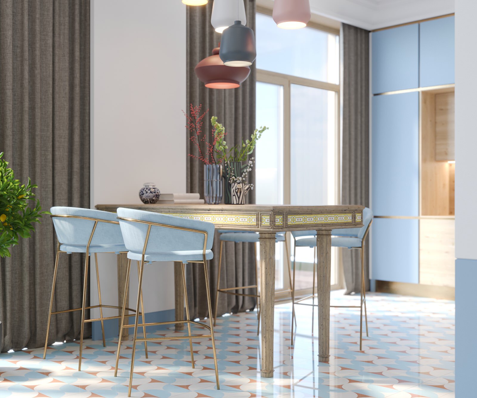 Кухня-столовая. Таунхаус в ЖК "Парк Авеню"