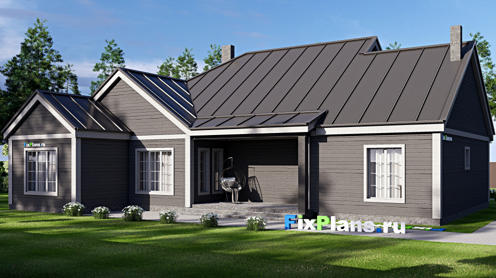 Проект одноэтажного дома 21х19м S255м2 F-17081