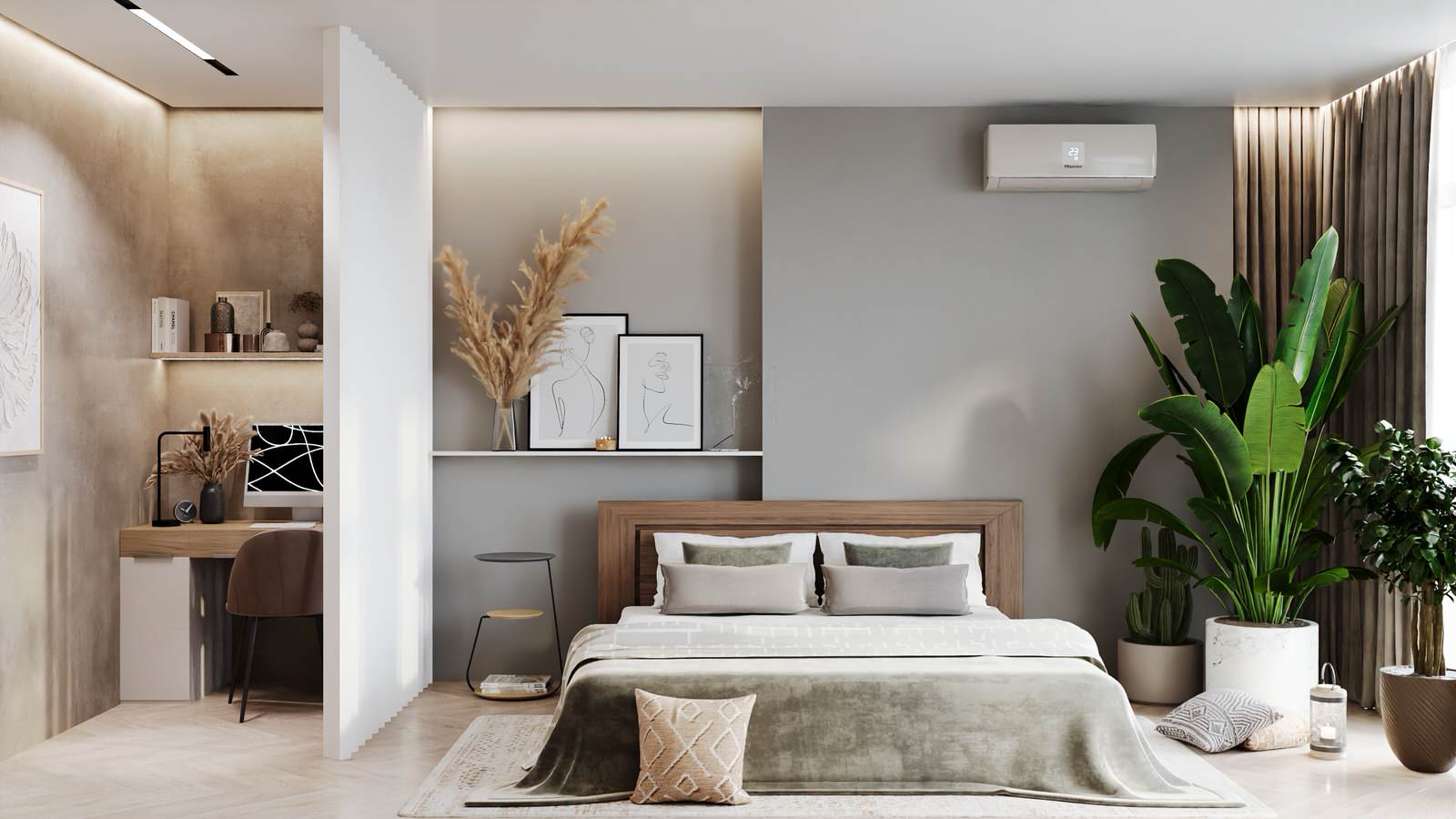 Квартира в современном стиле с природным уклоном