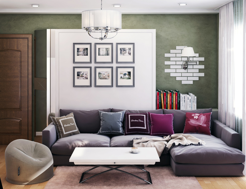 Функциональная гостиная со спальным местом 20 кв.м.