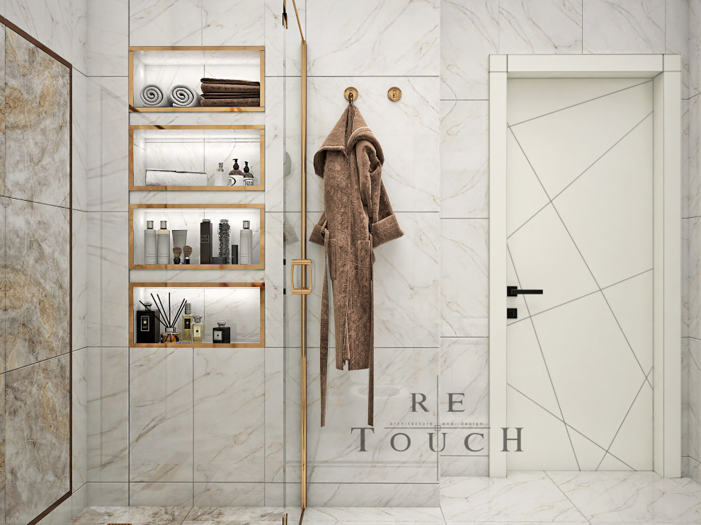 Bathroom Project : white and gold