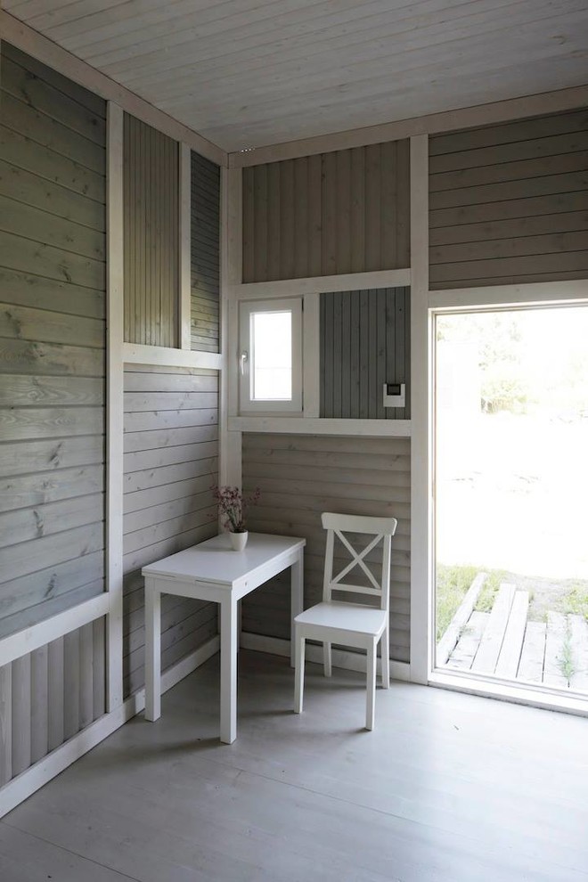 Houzz тур: Монохромный Мондриан и резные наличники дома в Алексино