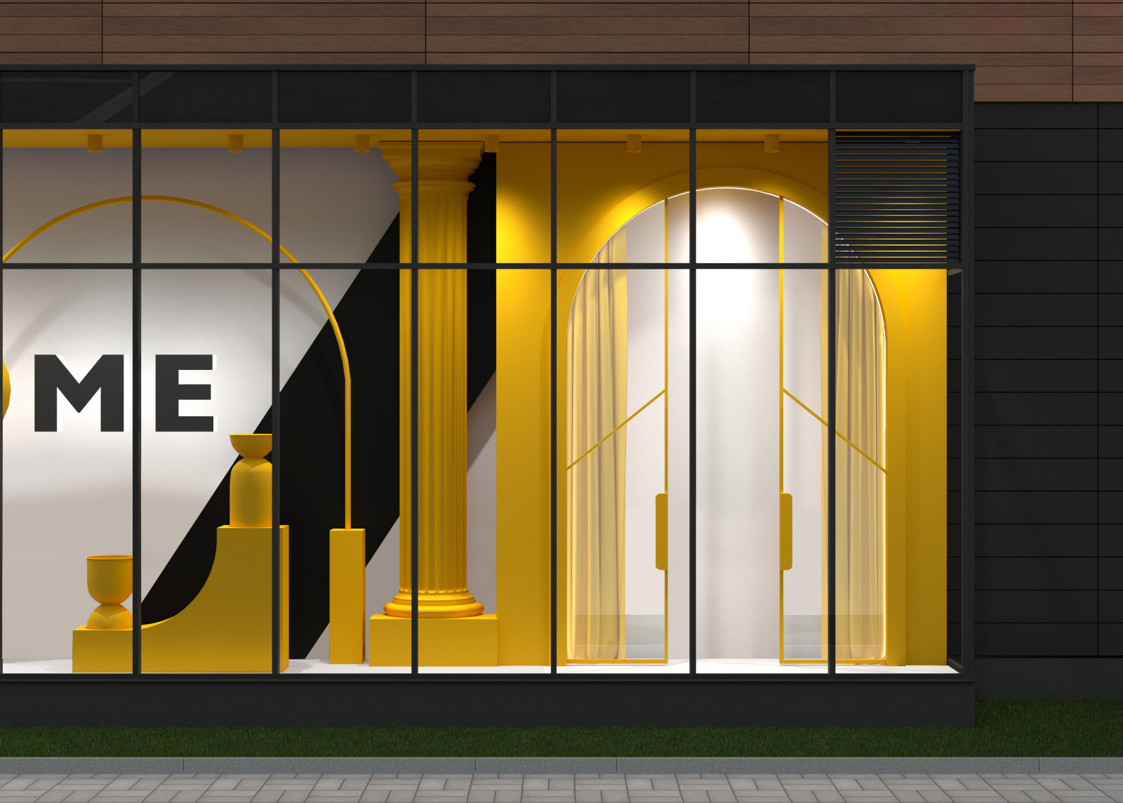 Дизайн Витрин Для магазина стройматериалов , мебели и декора