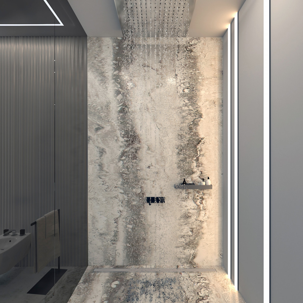 Визуализации интерьера большого дома в современном стиле