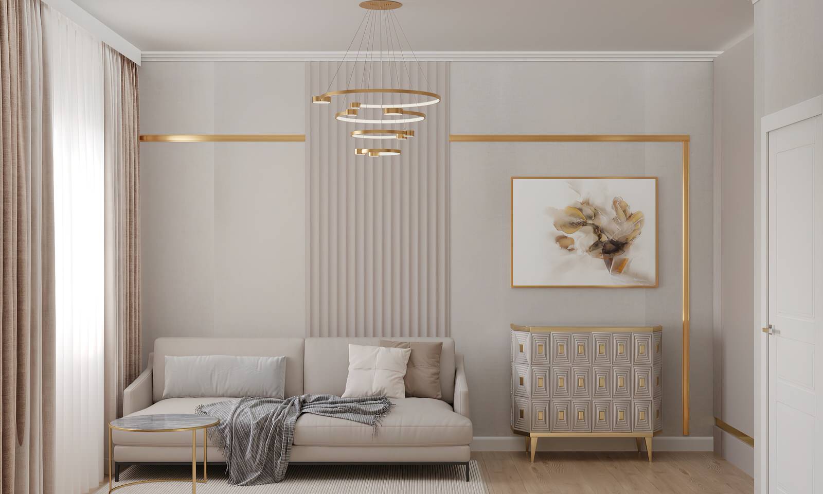 Трехкомнатная квартира 90м2