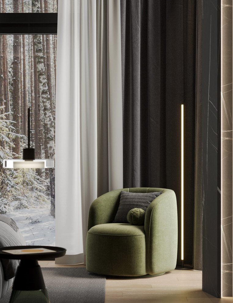 Темный минимализм в коттедже