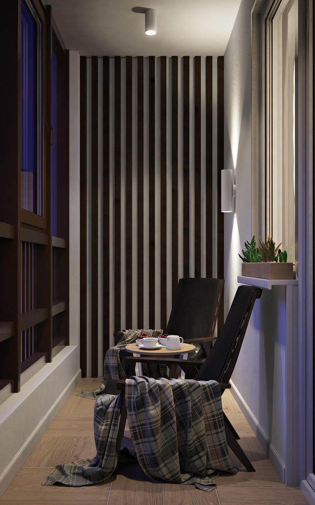 Лоджия с панорамными окнами на 18 этаже