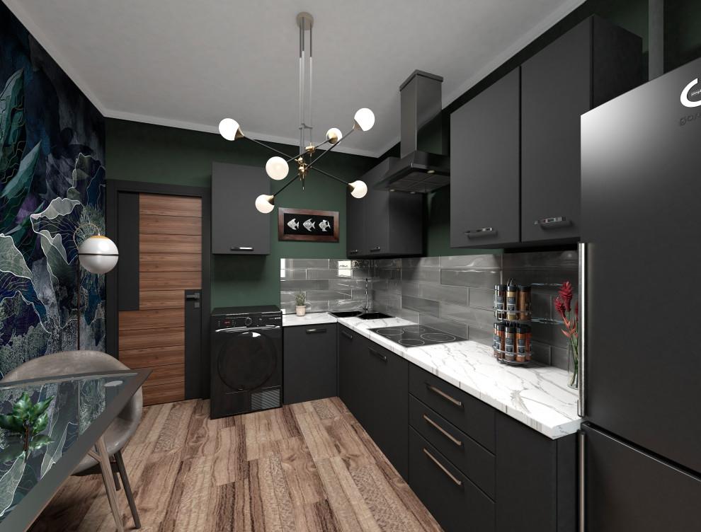 Однокомнатная квартира 34 кв.м. в трёх стилистических решениях.