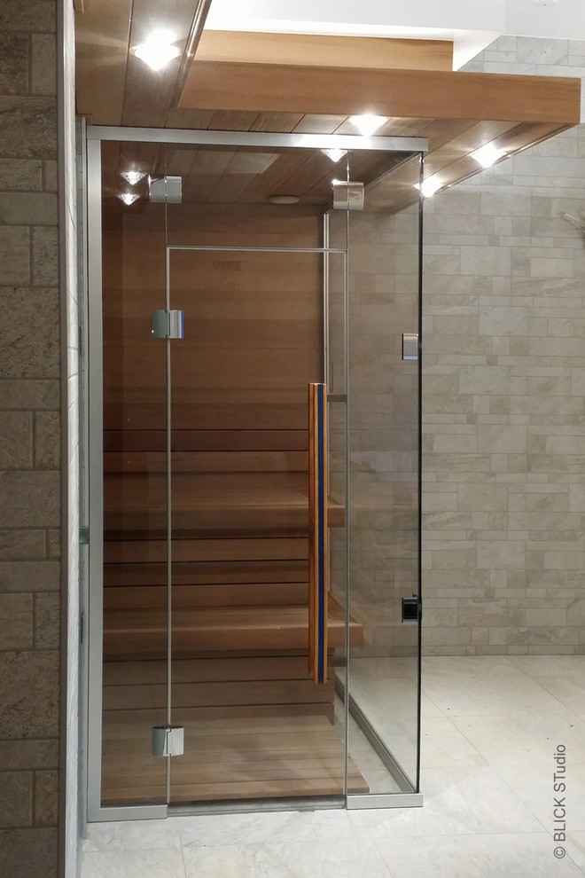 Стеклянное ограждение сауны