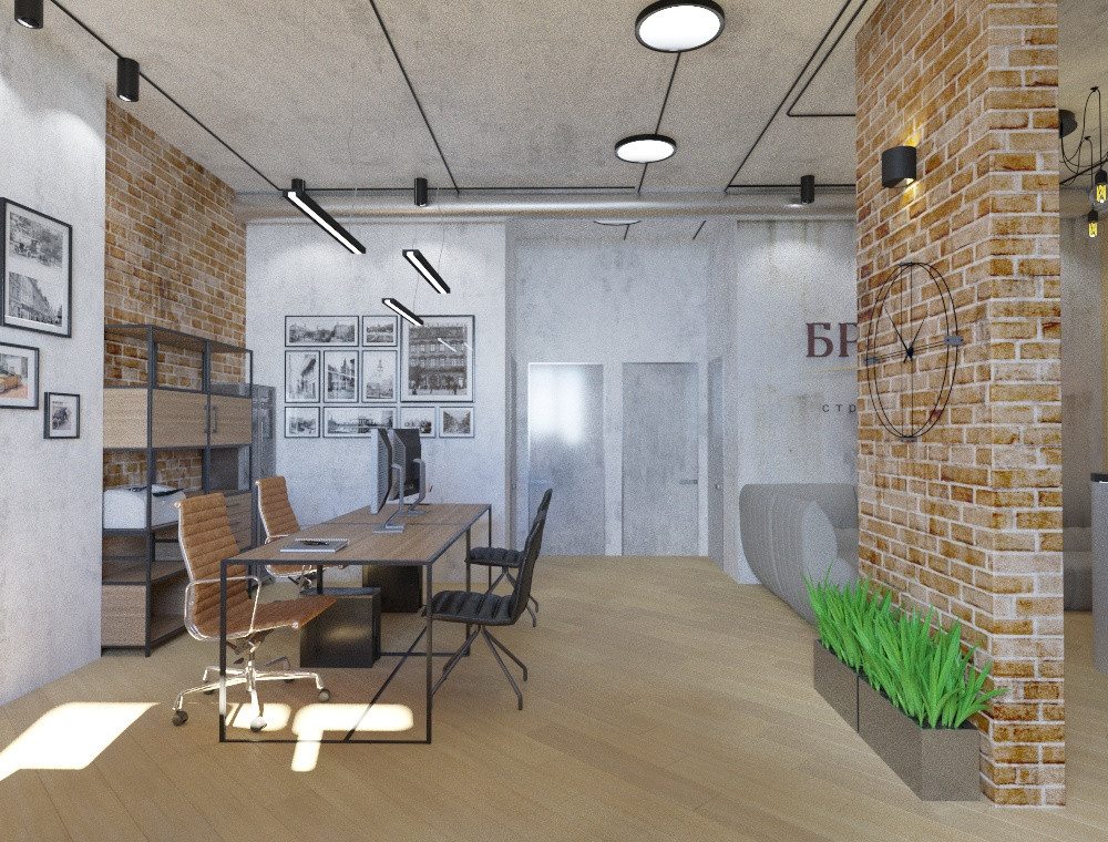 Офис страховой компании в стиле ЛОФТ