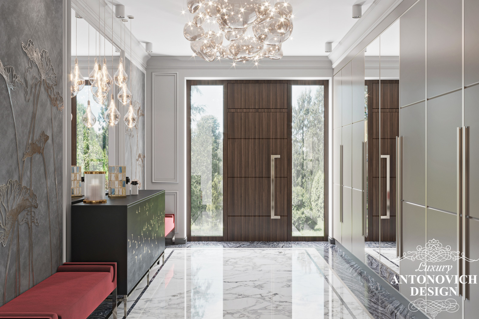 Дизайн интерьера элегантного холла в Киеве