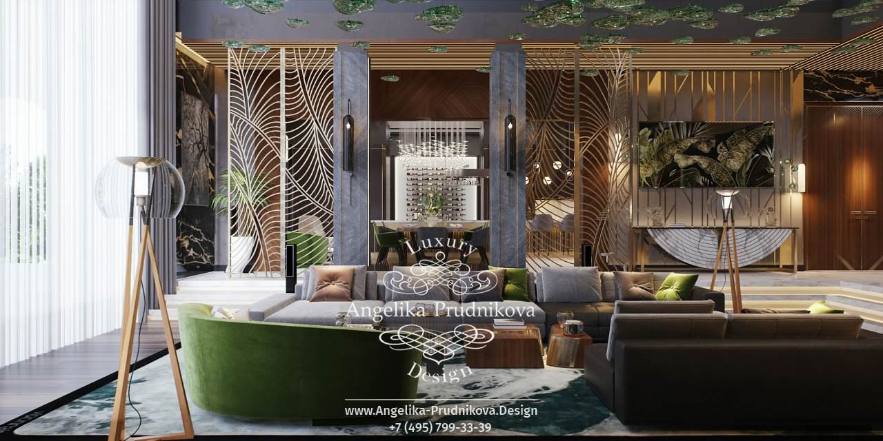 Обложка проекта: Дизайн-проект интерьера загородной виллы в стиле ар-деко