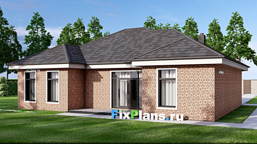 Проект одноэтажного дома 20х15м S182м2 F-16757