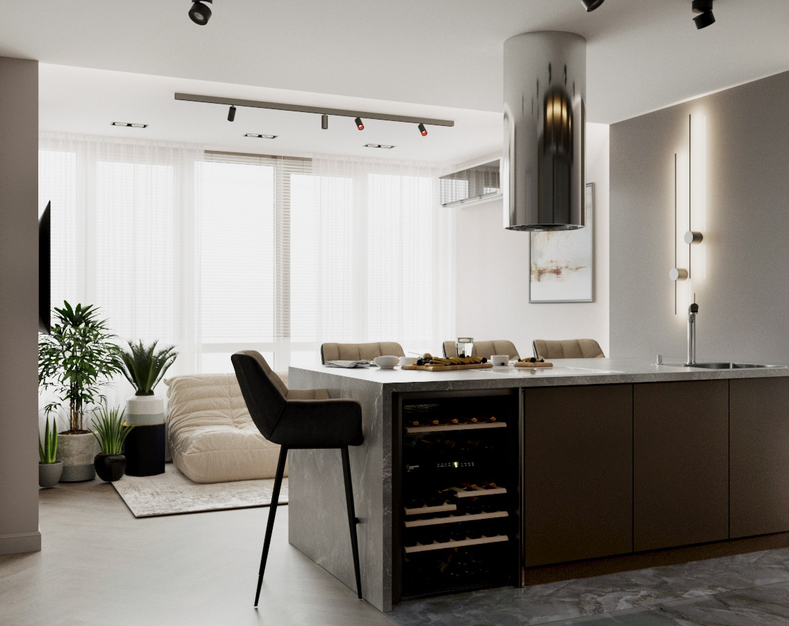 ДИЗАЙН ПРОЕКТ КВАРТИРЫ 52М2