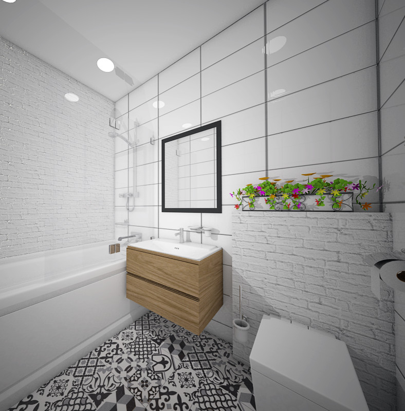 Однокомнатная квартира в скандинавском стиле