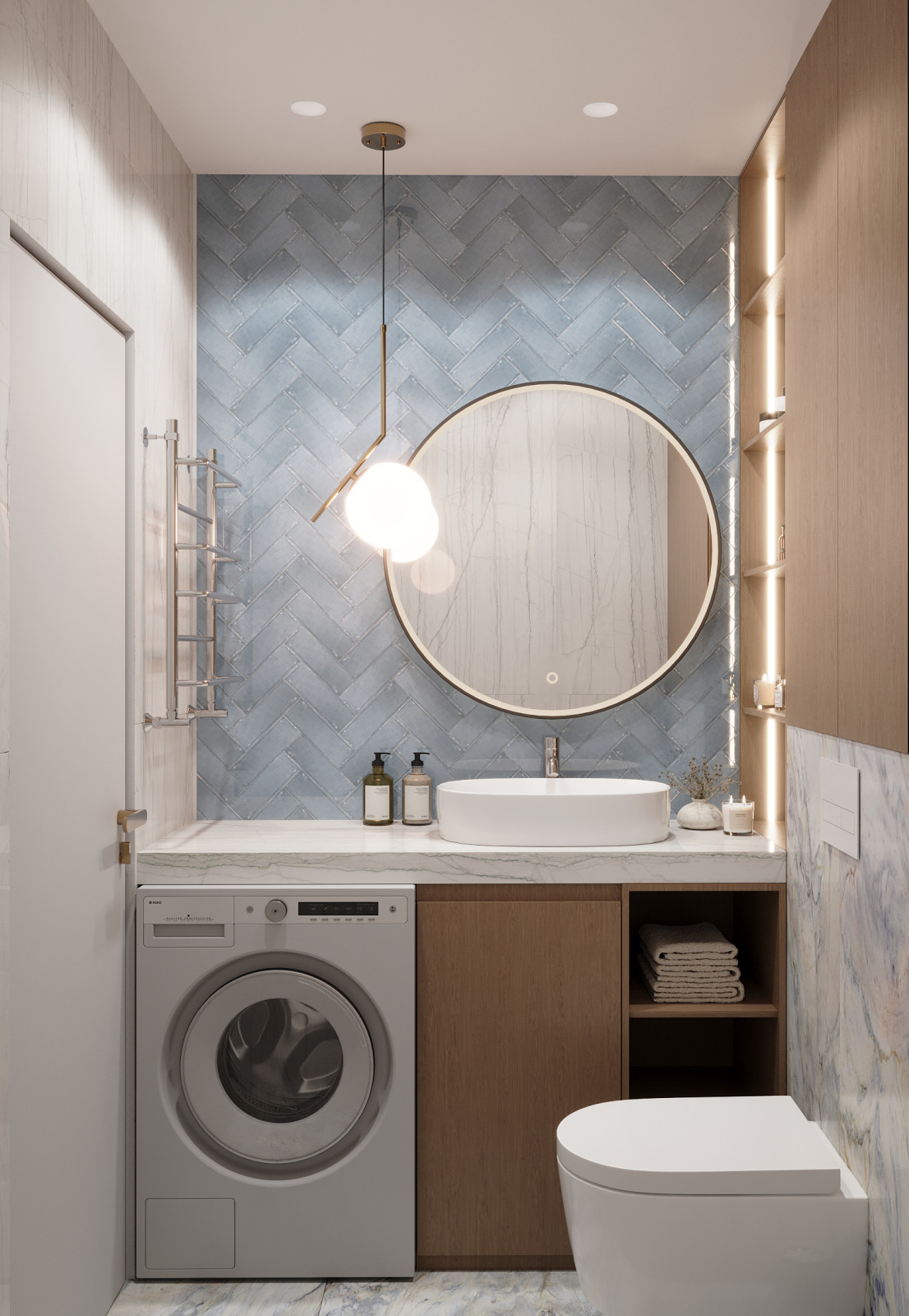 Яркие акценты в современной классике 73м2