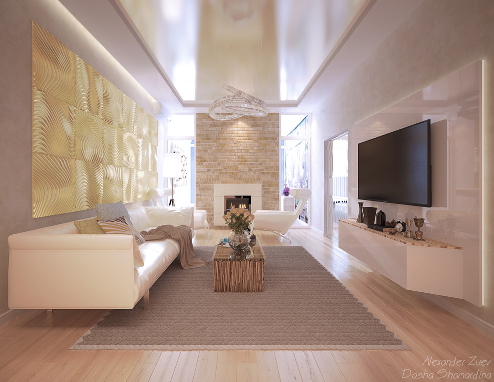 Дизайн гостиной в ЖК "Новый город"