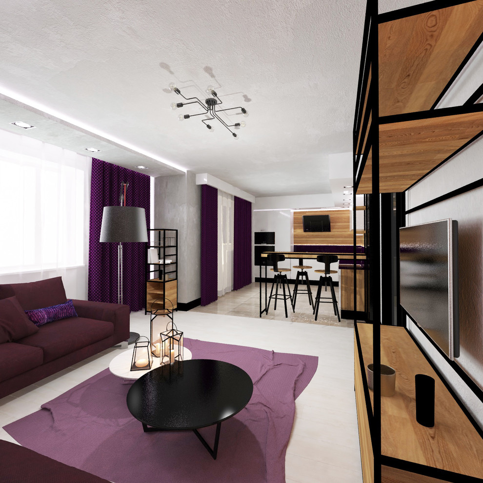 Дизайн кухни-гостиной в стиле LOFT