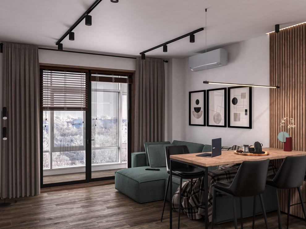 Дизайн интерьера кухня-гостиная