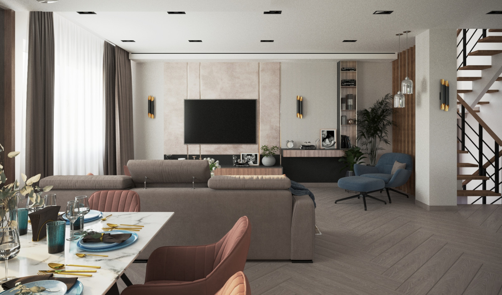 Дом 180 кв.м. Современный стиль