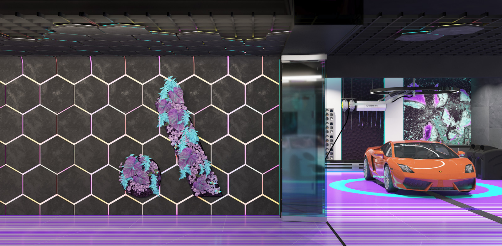 Дизайн проект авторского интерьера  Детейлинг Центра