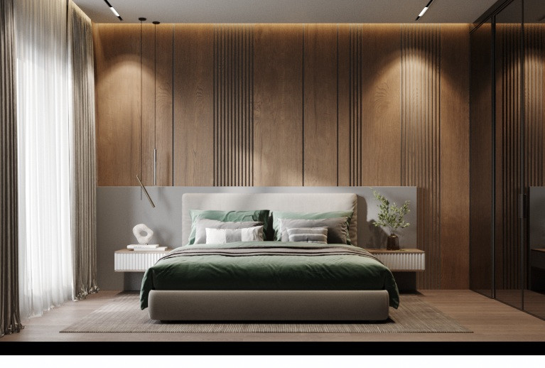 Обложка проекта: Визуализация спальни