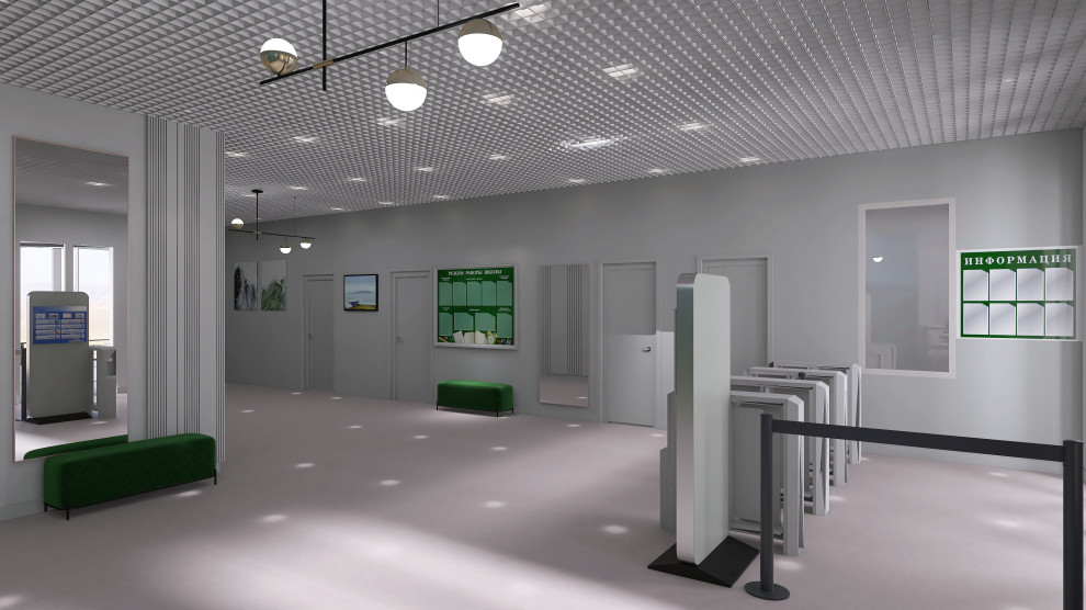 Вестибюль общеобразовательной школы