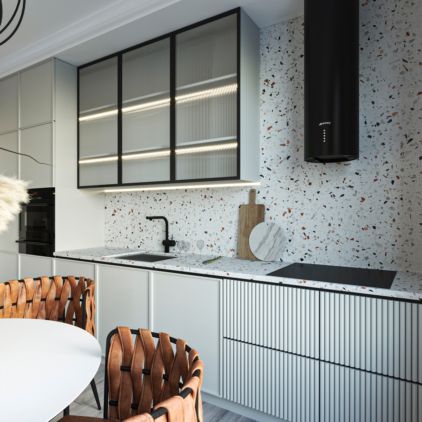 Проект квартиры-студии в стиле минимализм.