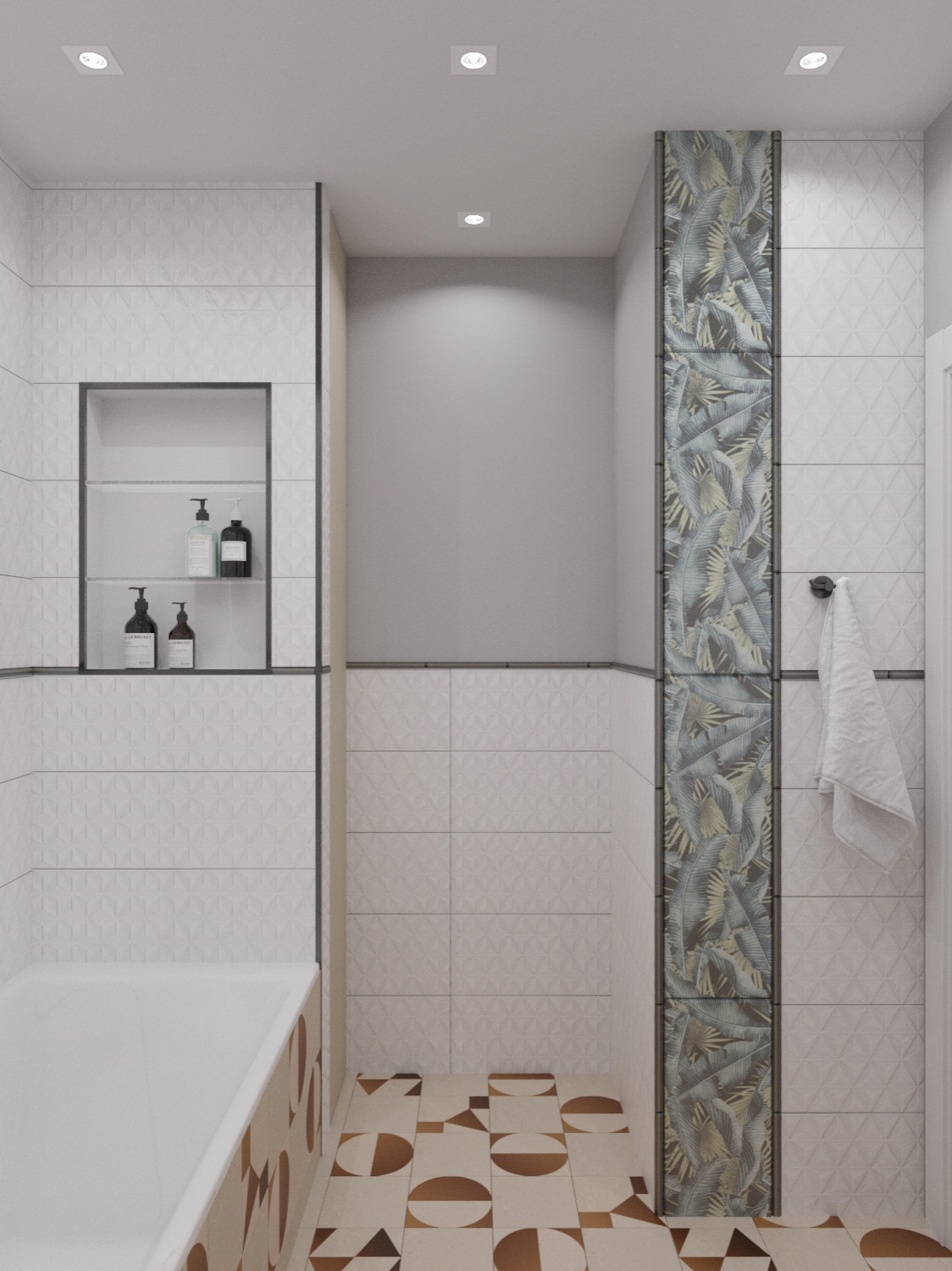 Дизайн раздельного санузла в квартире 70м2, г. Нефтеюганск