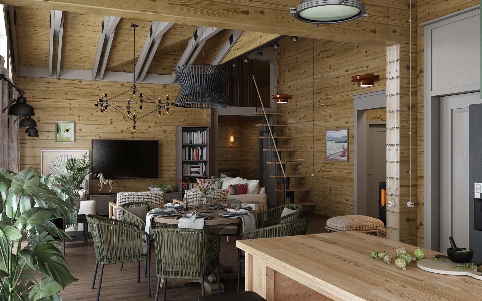 Загородный дом из бруса в Тверской области.