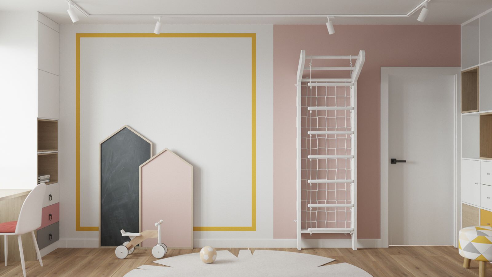 ЖК Южный Город. Современный интерьер с яркими акцентами.