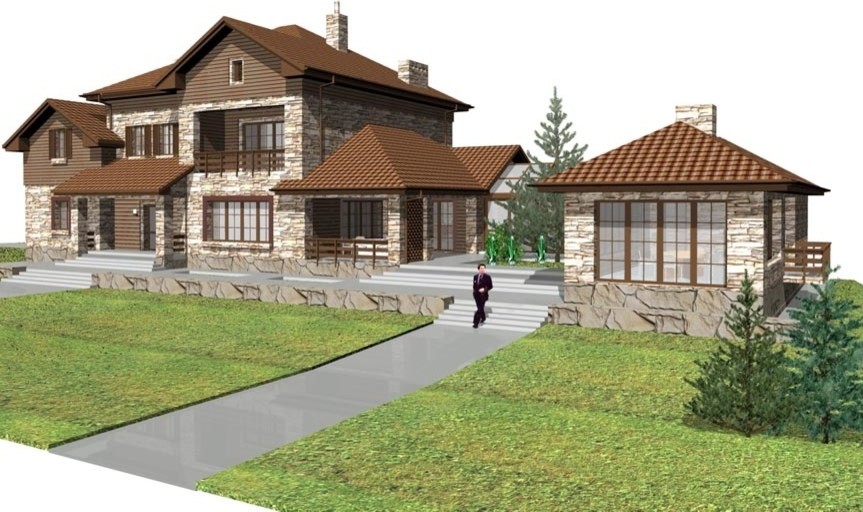 3D: Визуализация экстерьеров частных домов