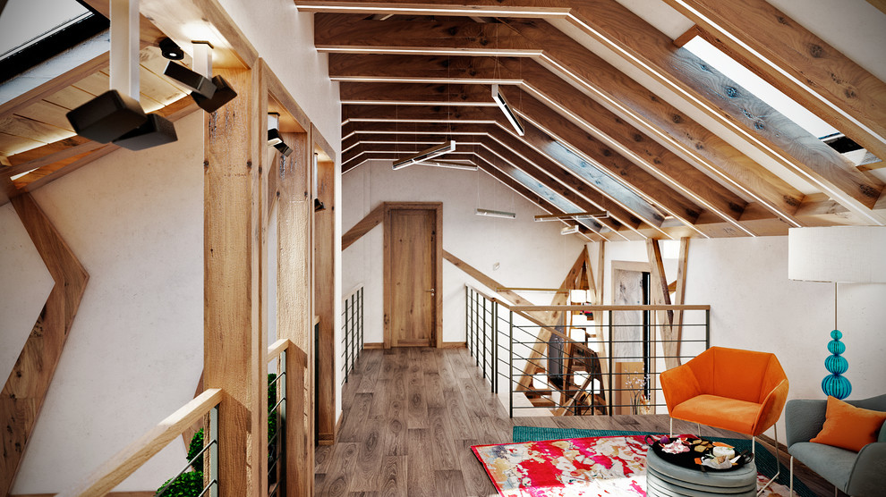 Современная интерпретация шале, просторный загородный дом