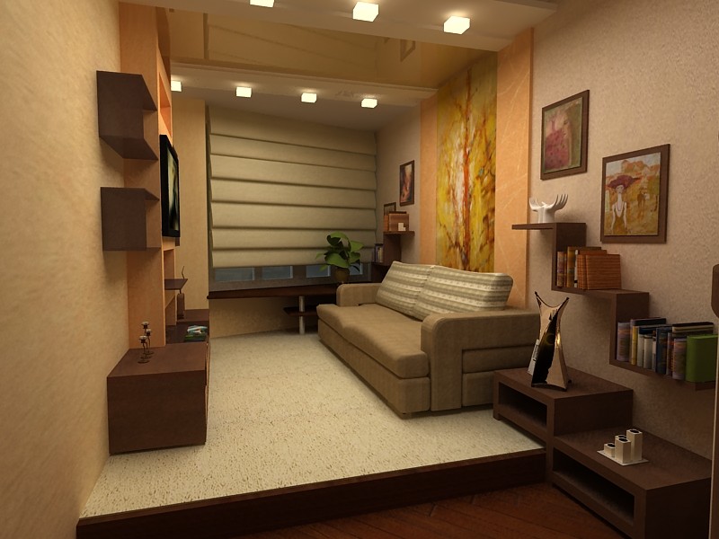 Эскизный проект комнат в 3х-комнатной квартире на Ленинском проспекте