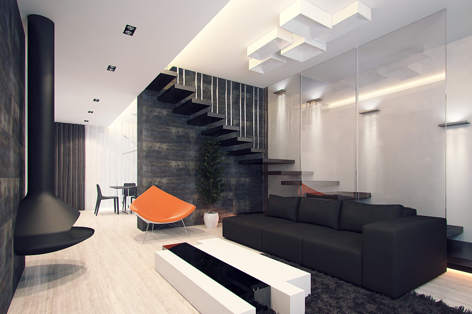 Дизайн интерьера загородного дома, п. Оранжерейка