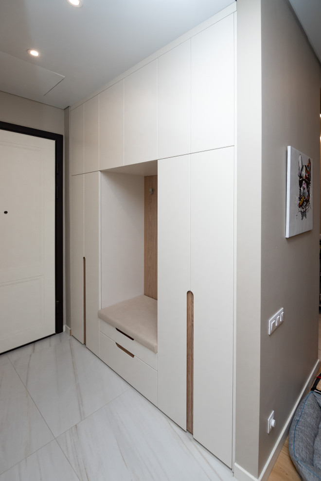 Гардероб и шкаф в прихожую в минималистичном стиле