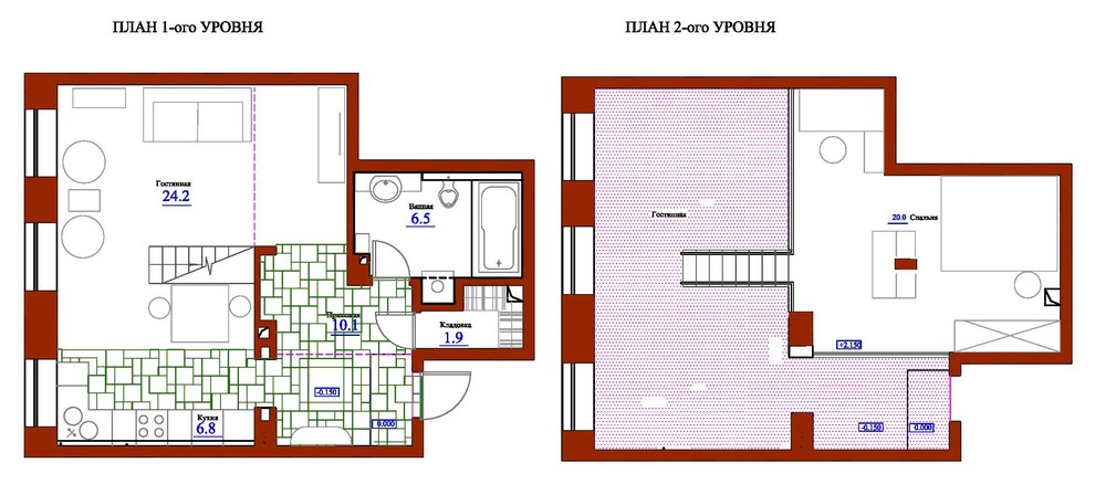 Квартира с мезонином