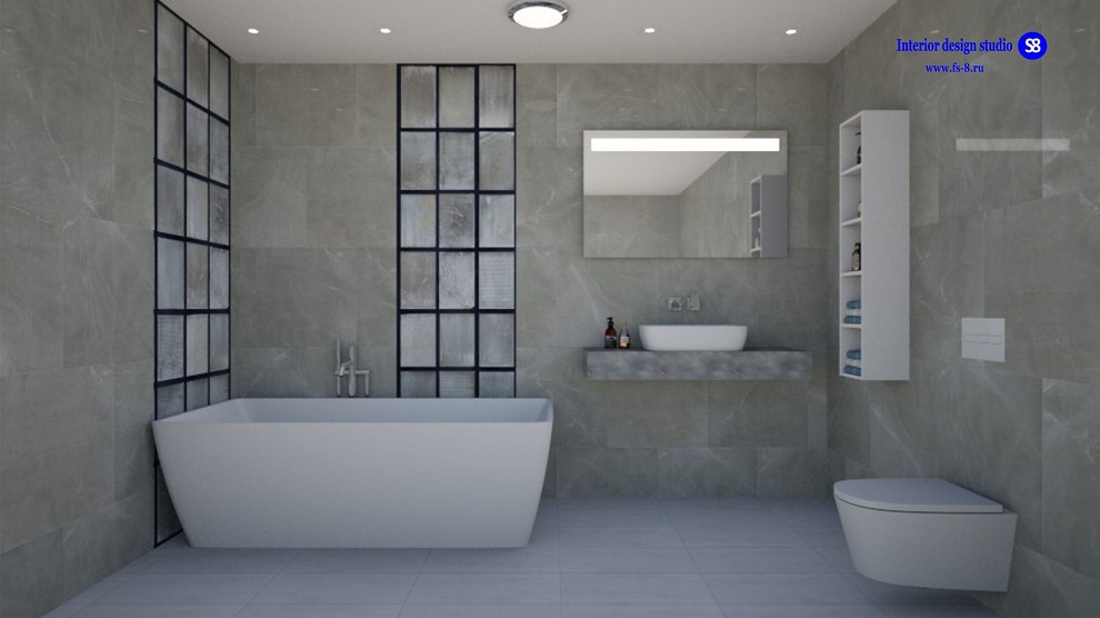 Обложка проекта: Ванная комната в современном стиле для клиента из Германии