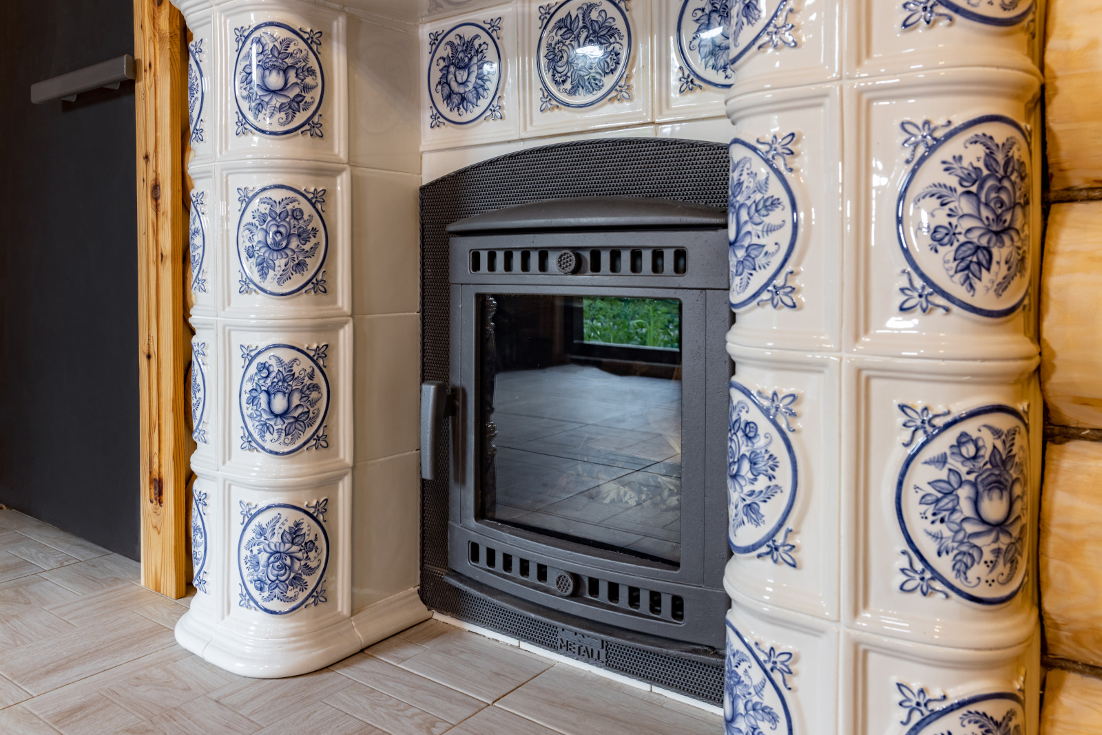 Облицовка банной печи коллекция "Русские изразцы"