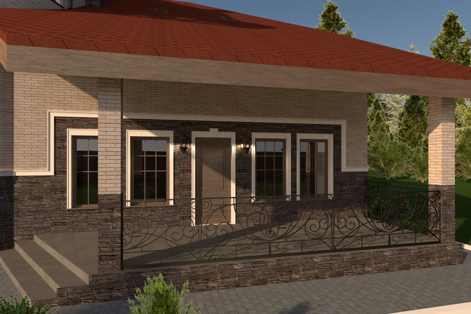 Дизайн фасада дома, Ленинградская область