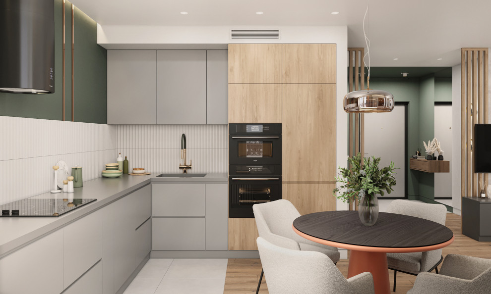 ЖК "Квартал Галактика", квартира в зеленом цвете.